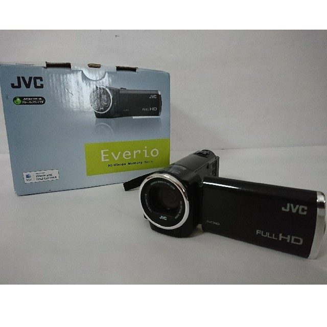 Victor(ビクター)の中古美品 JVC Everio フルHDビデオカメラ GZ-E77 ブラック スマホ/家電/カメラのカメラ(ビデオカメラ)の商品写真