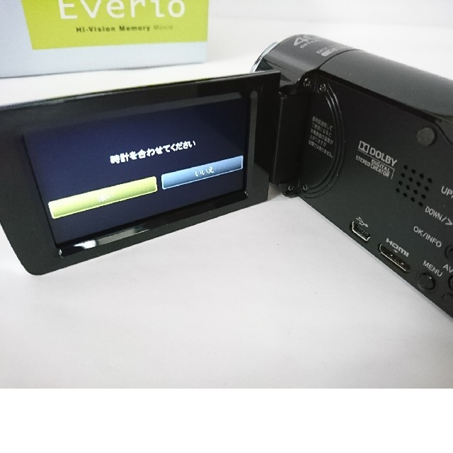 Victor(ビクター)の中古美品 JVC Everio フルHDビデオカメラ GZ-E77 ブラック スマホ/家電/カメラのカメラ(ビデオカメラ)の商品写真