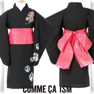 コムサイズム(COMME CA ISM)のタイムセール❗❗★☆送料無料‼️新品⭐コムサイズム女の子用浴衣 黒S90-100(浴衣)