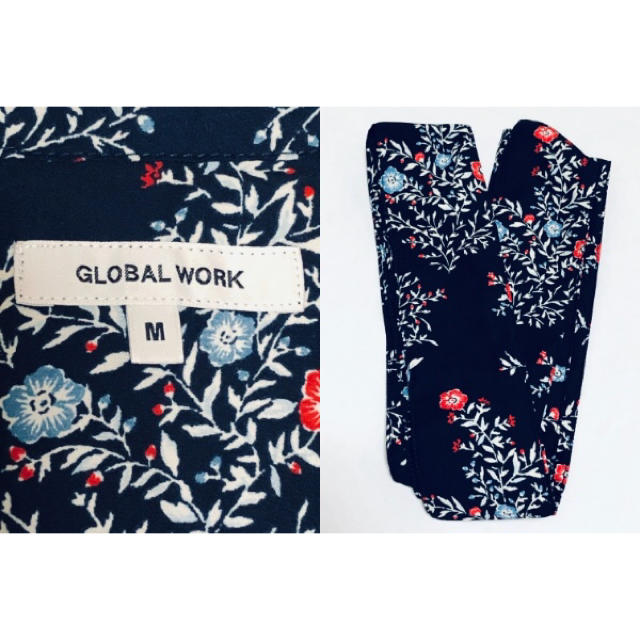 GLOBAL WORK(グローバルワーク)のGLOBAL WORK☆2SETスキッパーブラウス＊スカート 1度のみ使用 レディースのワンピース(ロングワンピース/マキシワンピース)の商品写真