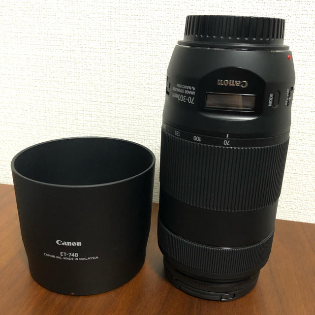 Canon(キヤノン)のCanon EF 70-300mmf/4-5.6 IS USM保護フィルター付き スマホ/家電/カメラのカメラ(レンズ(ズーム))の商品写真