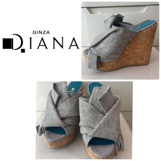 ダイアナ(DIANA)の美品 ダイアナ グレーツイード風 サンダル(サンダル)