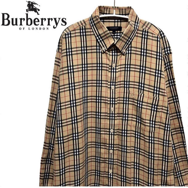 【正規品質保証】 BURBERRY - 【値下げ交渉あり】バーバリーノバチェックシャツ メンズL シャツ