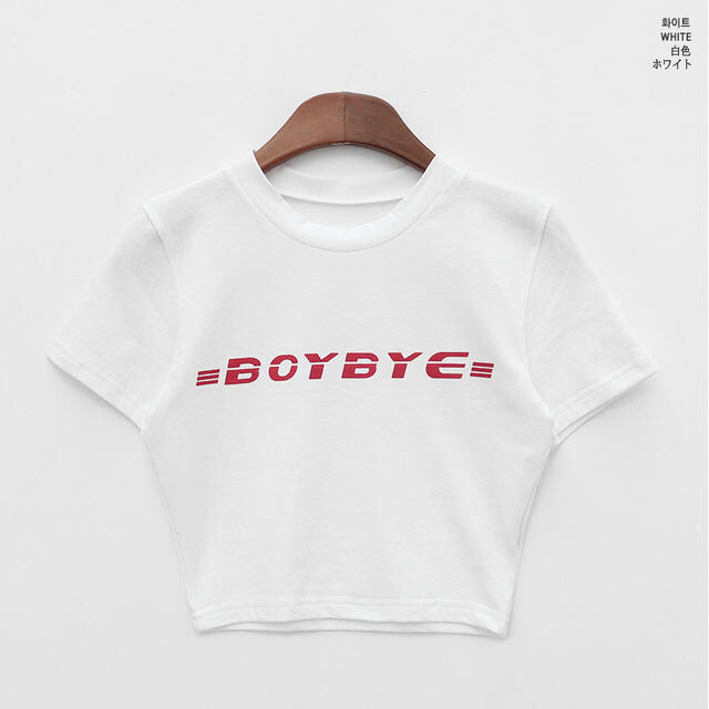 mixxmix(ミックスエックスミックス)のCHUU BOYクロップドハーフスリーブtee レディースのトップス(Tシャツ(半袖/袖なし))の商品写真