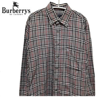 BURBERRY - バーバリーノバチェックシャツ グレーSの通販 by 古着屋 
