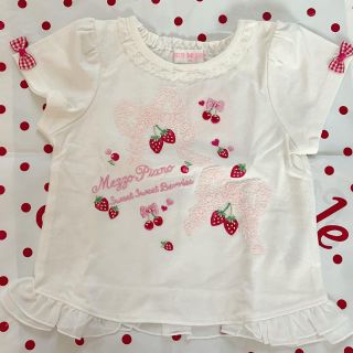 メゾピアノ(mezzo piano)のメゾピアノ🌸カットソー  いちご🍓  100(Tシャツ/カットソー)