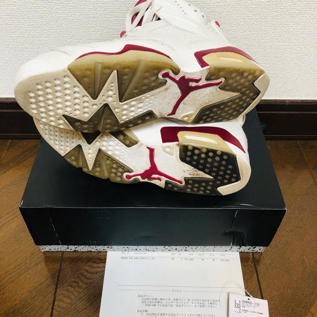 NIKE(ナイキ)の28 JORDAN6 マルーン MAROON メンズの靴/シューズ(スニーカー)の商品写真