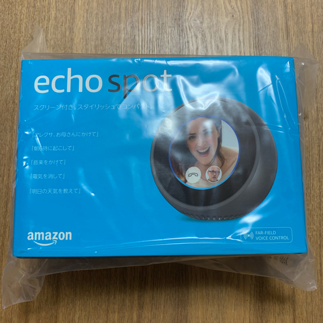 ECHO(エコー)の【新品未開封】echo spot ブラック スマホ/家電/カメラの生活家電(その他)の商品写真