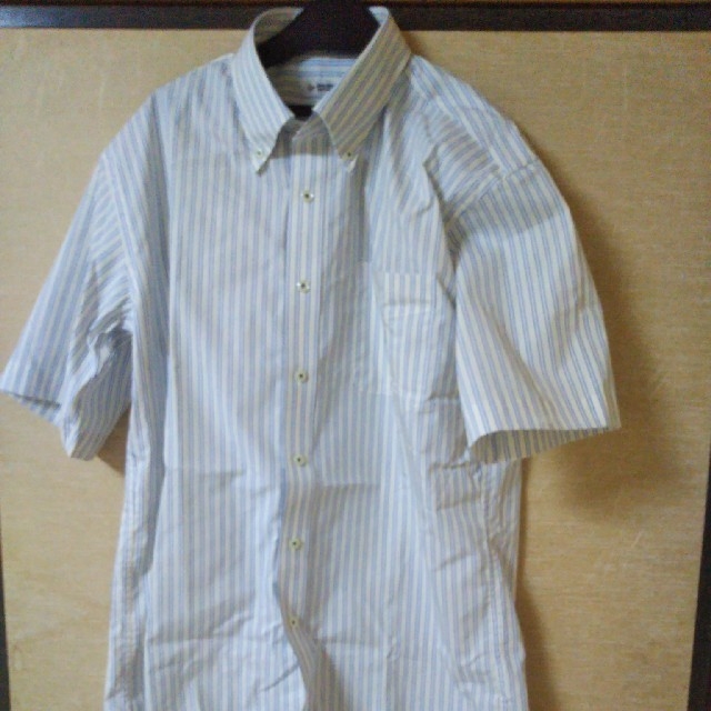DUNLOP(ダンロップ)のダンロップ　ストライプ　ボタンダウン 半袖シャツ　Lサイズ メンズのトップス(シャツ)の商品写真