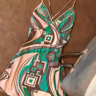 エミリオプッチ(EMILIO PUCCI)の【専用です】★美品★エミリオプッチ エメラルドグリーン ワンピース (ミニワンピース)