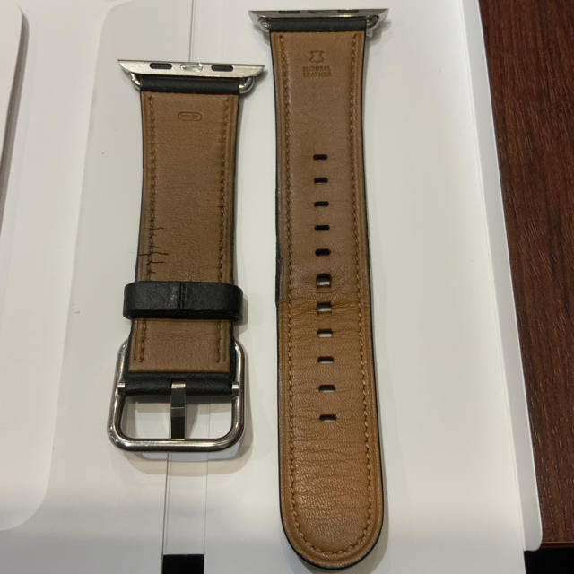 Apple Watch(アップルウォッチ)の(純正品) Apple Watch クラシックバックル 42mm ブラック メンズの時計(レザーベルト)の商品写真