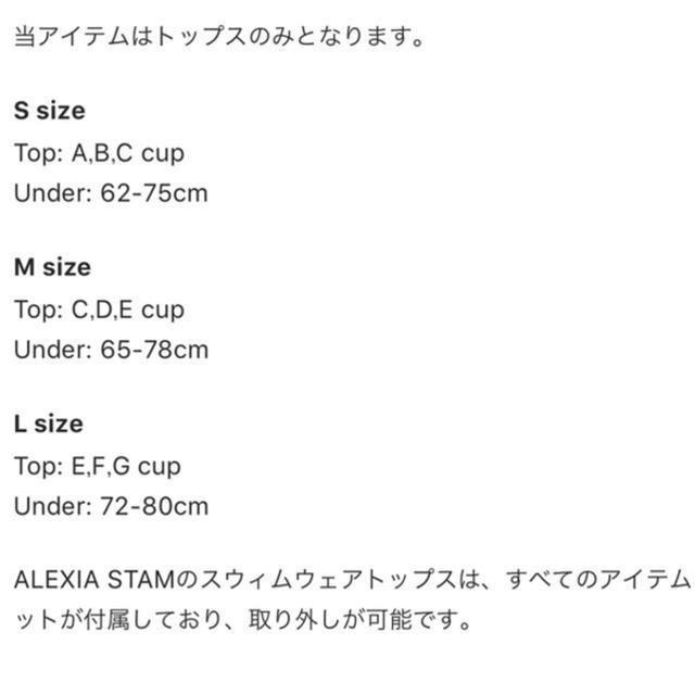 ALEXIA STAM(アリシアスタン)のalexiastam 新品タグ付きビキニ Stella cocoa レディースの水着/浴衣(水着)の商品写真