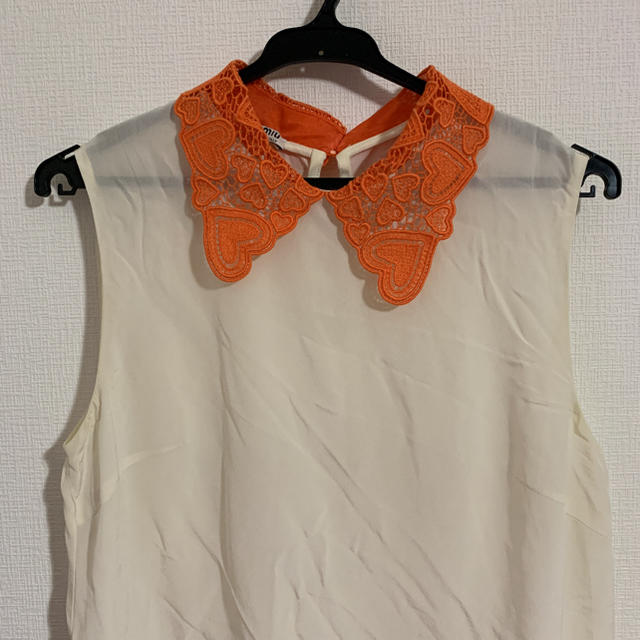 miumiu(ミュウミュウ)のmiumiu   ノースリーブブラウス 40 レディースのトップス(シャツ/ブラウス(半袖/袖なし))の商品写真