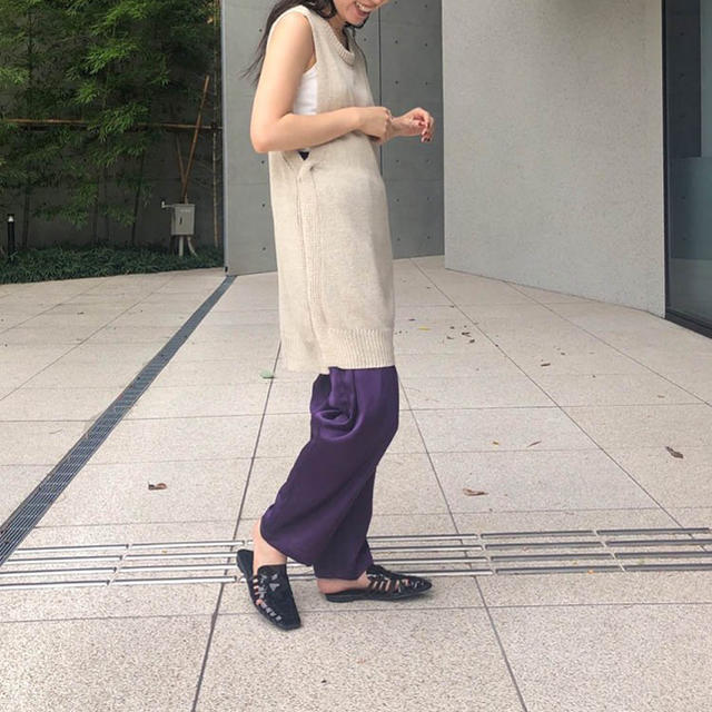 TODAYFUL Silkete Rough Pants サテンラフパンツ38