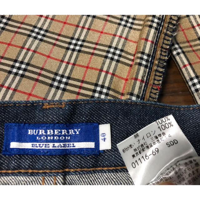 BURBERRY BLUE LABEL(バーバリーブルーレーベル)のバーバリーブルーレーベル デニム 40 BURBERRY LONDON 三陽商会 レディースのパンツ(デニム/ジーンズ)の商品写真