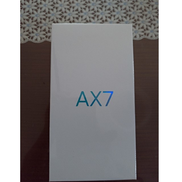 AX7新品未開封OPPOモバイル青ブルー