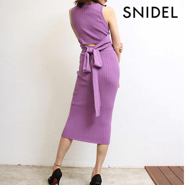 SNIDEL バックリボンニットワンピース | フリマアプリ ラクマ