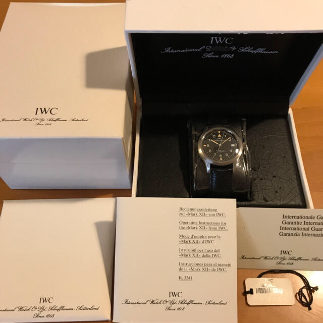 超希少☆IWC MARK Ⅻ マーク12 ref.3241 1999年最終モデル メンズ 時計 腕時計(アナログ) 腕時計 ウォッチボックスgenuine iwc small watch box excellent condition
