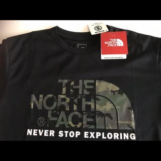 ザノースフェイス(THE NORTH FACE)の【未開封】ノースフェイス Tシャツ 新品タグ付 黒色 Mサイズ カモフラージュ柄(Tシャツ/カットソー(半袖/袖なし))