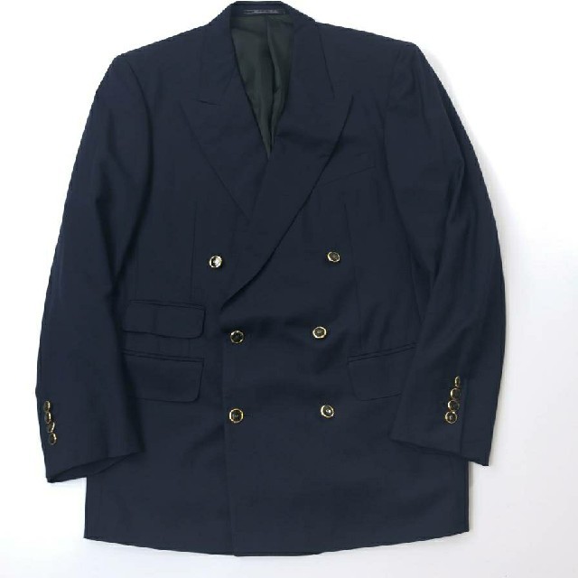 ラッピング対象外 美品 DUNHILL ダンヒル イタリア製ダフルネイビー