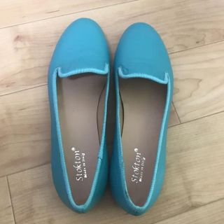 トッズ(TOD'S)の本革 22 ターコイズブルー 22.5 (ローファー/革靴)