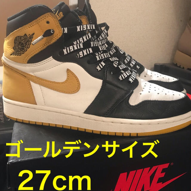 NIKE(ナイキ)の即決値下げ NIKE AIR JORDAN1 yellow ochreジョーダン メンズの靴/シューズ(スニーカー)の商品写真