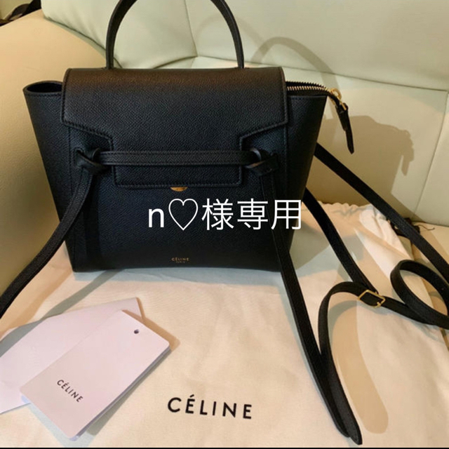 celine(セリーヌ)のセリーヌ ベルトバッグ ナノ　旧ロゴ レディースのバッグ(ハンドバッグ)の商品写真