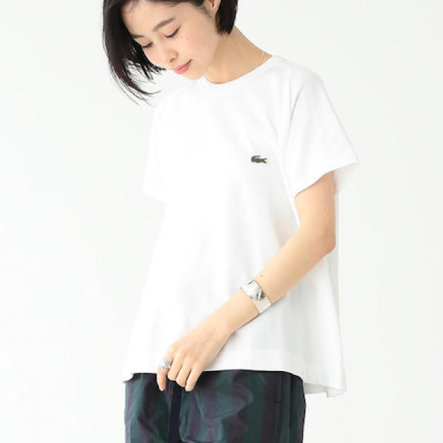 BEAMS(ビームス)のBEAMS／ LACOSTE 別注 AラインクルーネックTシャツ メンズのトップス(Tシャツ/カットソー(半袖/袖なし))の商品写真