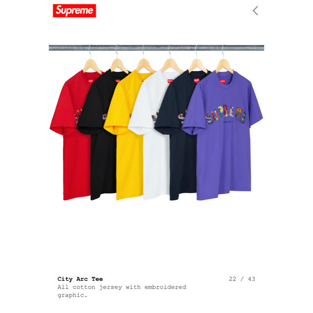 supreme City Arc Tee black 海外最新 メンズ