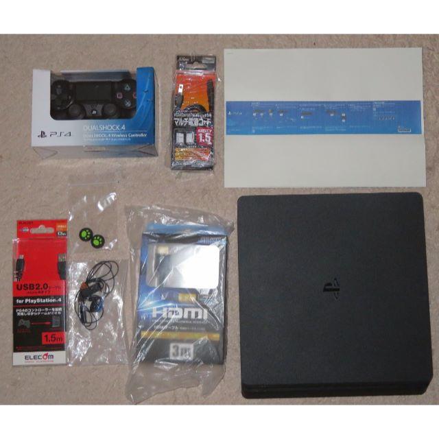 PlayStation4(プレイステーション4)のPS4 CUH-2100A 500GB ブラック +コントローラー新品 no5 エンタメ/ホビーのゲームソフト/ゲーム機本体(家庭用ゲーム機本体)の商品写真