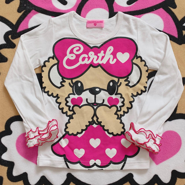 EARTHMAGIC(アースマジック)のEARTH MAGIC ロンT 110cm キッズ/ベビー/マタニティのキッズ服女の子用(90cm~)(Tシャツ/カットソー)の商品写真