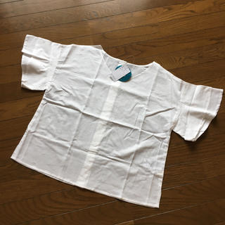 サマンサモスモス(SM2)のTシャツ 袖フリル ブラウス トップス(Tシャツ(半袖/袖なし))