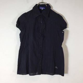 バーバリーブルーレーベル(BURBERRY BLUE LABEL)のバーバリー ブルーレーベル 半袖シャツ ネイビー サイズ38(カットソー(半袖/袖なし))