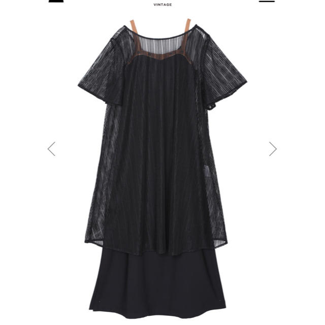 BELTED MESH DRESS メッシュ ドレス ワンピース　ブラック