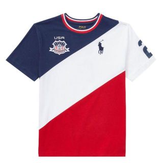 ラルフローレン(Ralph Lauren)の★わけあり★170 ラルフローレン コットンTシャツ ネイビーマルチ 67-B(Tシャツ/カットソー)