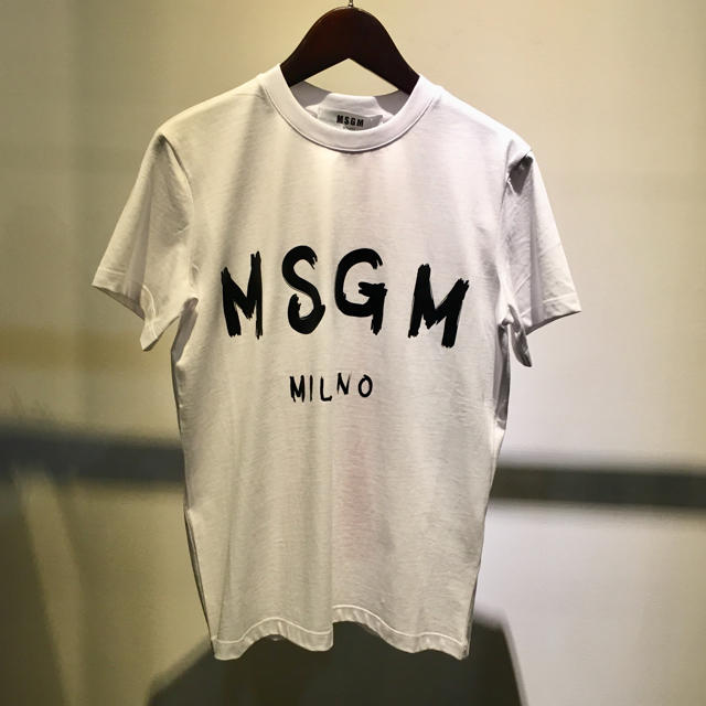 Tシャツ(半袖/袖なし)MSGM エムエスジーエム 新品 定番 ロゴTシャツ S ホワイト