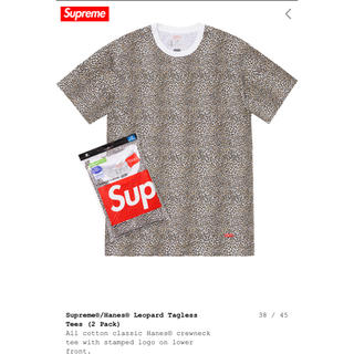 シュプリーム(Supreme)のsupreme Hanes Leopard Tagless Tシャツ(Tシャツ/カットソー(半袖/袖なし))