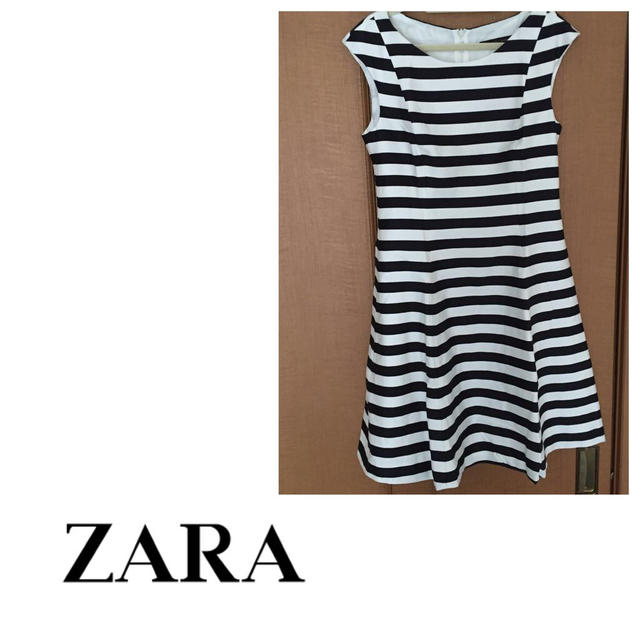 ZARA(ザラ)のZARA ボーダーワンピース レディースのワンピース(ひざ丈ワンピース)の商品写真