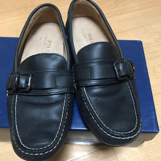 POLO RALPH LAUREN(ポロラルフローレン)のPolo ralph lauren ローファー 黒 ポロ ラルフローレン メンズの靴/シューズ(スリッポン/モカシン)の商品写真