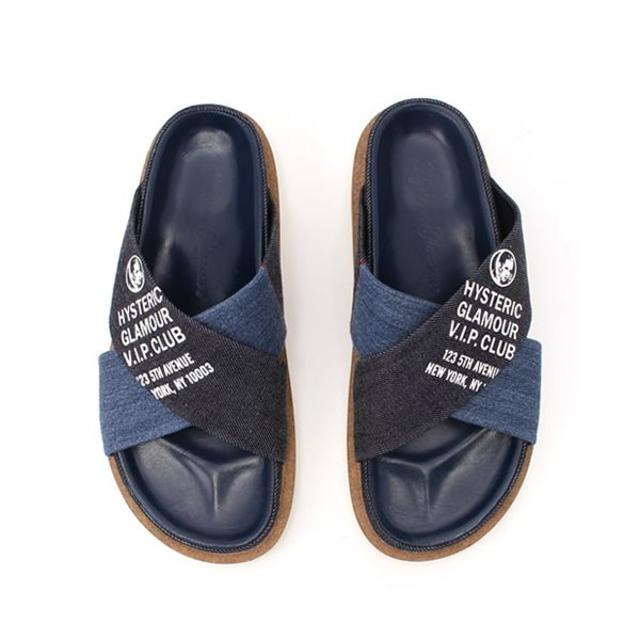 HYSTERIC GLAMOUR(ヒステリックグラマー)のヒステリックグラマー DENIM FOOT BED サンダル 23cm レディースの靴/シューズ(サンダル)の商品写真