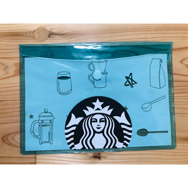 Starbucks Coffee(スターバックスコーヒー)の台湾 スターバックス PVC A5 収納袋 インテリア/住まい/日用品の日用品/生活雑貨/旅行(日用品/生活雑貨)の商品写真