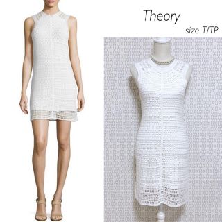 セオリー(theory)の【美品】theory NirleeSleeveless CrochetDress(ひざ丈ワンピース)