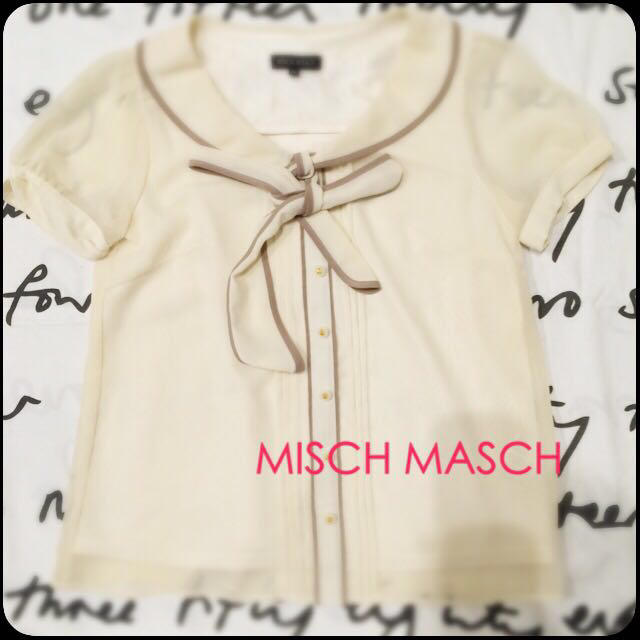 MISCH MASCH(ミッシュマッシュ)のミッシュマッシュ リボンタイ ブラウス レディースのトップス(シャツ/ブラウス(半袖/袖なし))の商品写真