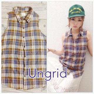 アングリッド(Ungrid)のUngrid値下げチェック柄シャツ(シャツ/ブラウス(半袖/袖なし))