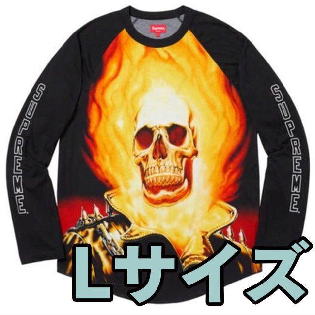 色Blackブラック黒付属品完備 L Supreme Ghost Rider© Raglan L/S