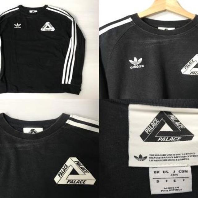 adidas(アディダス)の【H】パレス アディダス ロゴ ワッペン スリーストライプ ロングＴシャツ M メンズのトップス(Tシャツ/カットソー(七分/長袖))の商品写真