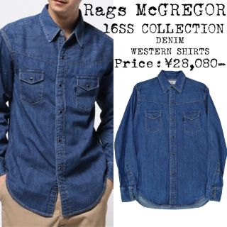 マックレガー(McGREGOR)の美品★定価¥2,8万★Rags McGREGOR★デニムシャツ★ウェスタンシャツ(シャツ)