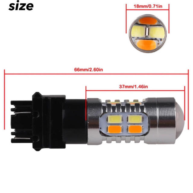 T25 3156 3157 LED オレンジ ホワイト ウインカー アメ車 自動車/バイクの自動車(汎用パーツ)の商品写真