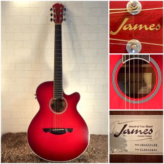 ジェームス(James)の937.James JE450LRB❗️トップ単板❗️低弦高調整済‼️(アコースティックギター)