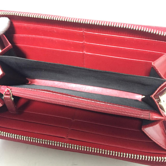 SAINT LAURENT - イヴサンローラン 赤 YSL 長財布 パテント SAINT LAURENT - イヴサンローラン 赤 YSL 長財布 パテント